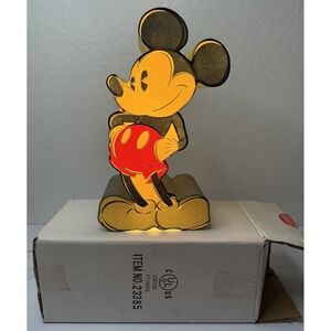 Vintage Mickey Mouse Table Lamp Night Light Americana Paper  Disney 12.5" x 7"